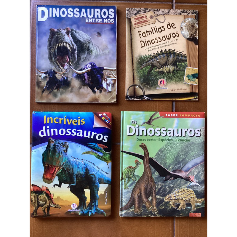 Kit 4 Livros Sobre Dinossauros Os Dinossauros Descoberta Esp cies 