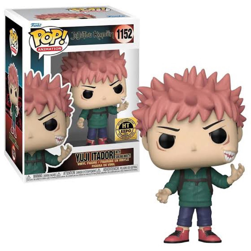 Funko Pop Jujutsu Kaisen Yuji Itadori With Sukuna Mouth #1152 Ht Expo 