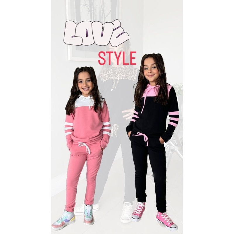 Roupa de best sale moletom feminina infantil