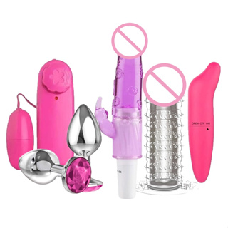 Kit Vibrador SUPER OFERTA Estimulador de clitóris G sport+ Plug Anal de aço + Bullet Vibro + Vibrador Golfinho + Capa Peniana Sex Shop