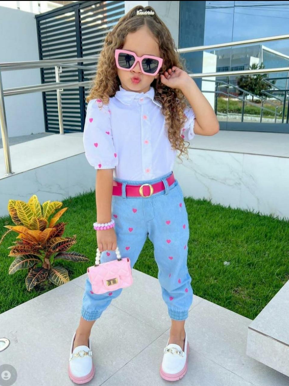 Conjunto infantil menina blogueira PEÇAS Tam a anos Shopee