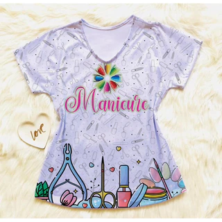 Camisetas T-shirt Manicure Feminina
