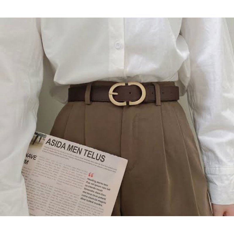 Cinto Fino Feminino Fivela Invertida Drica