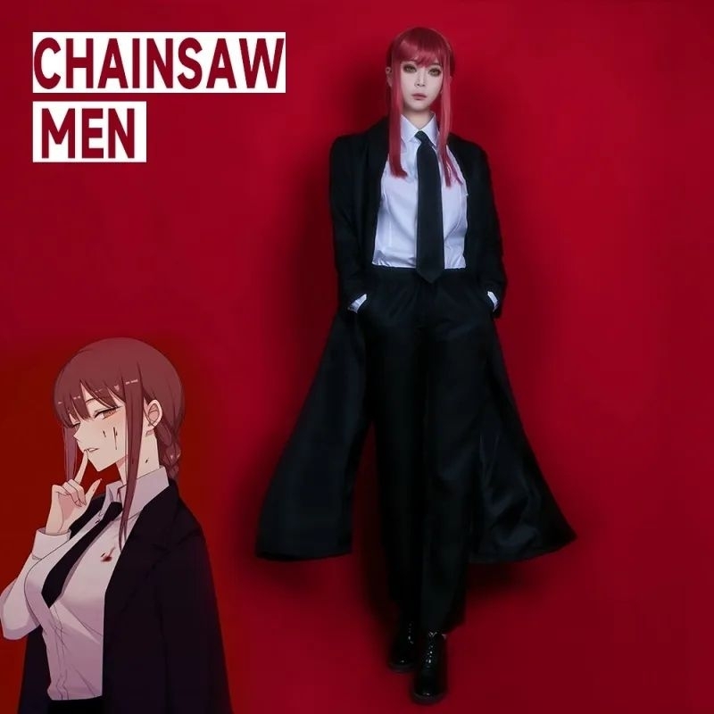 Cosplay Makima sobretudo, anime chainsawman.