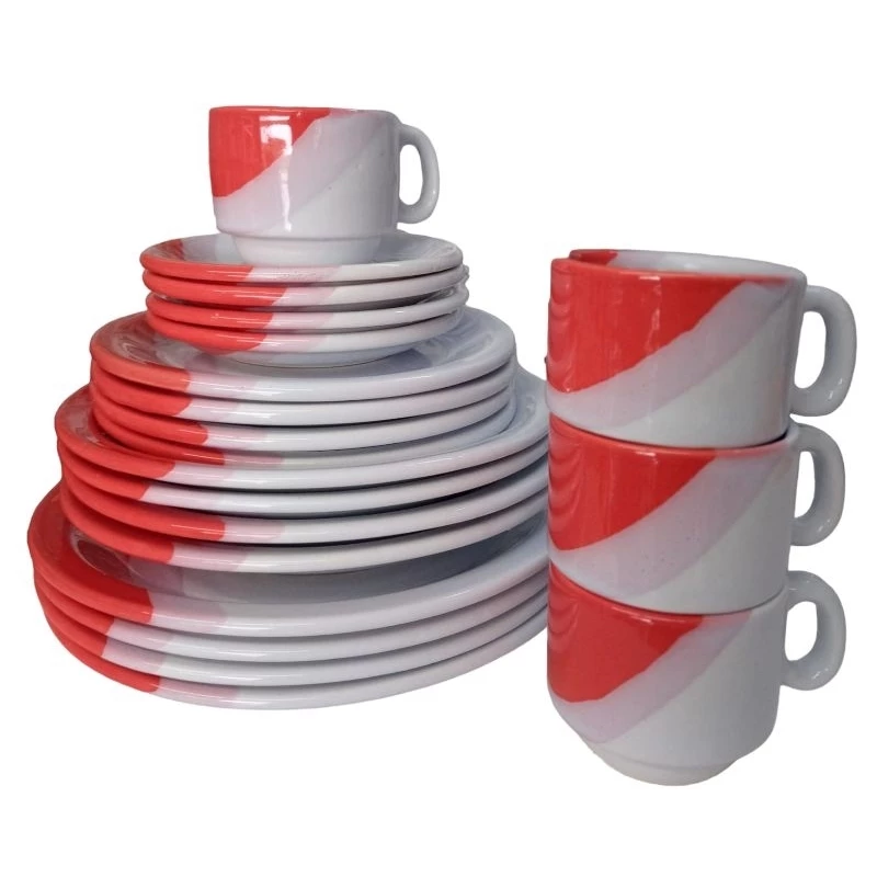 kit jantar Ceramica 2 linha promoção ideal para sua casa