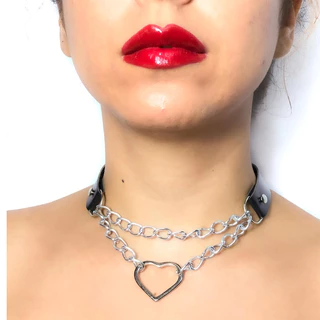 Choker Corrente Coração Colar Gargantilha