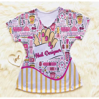 Camisetas T-shirt Nail Designer Feminina