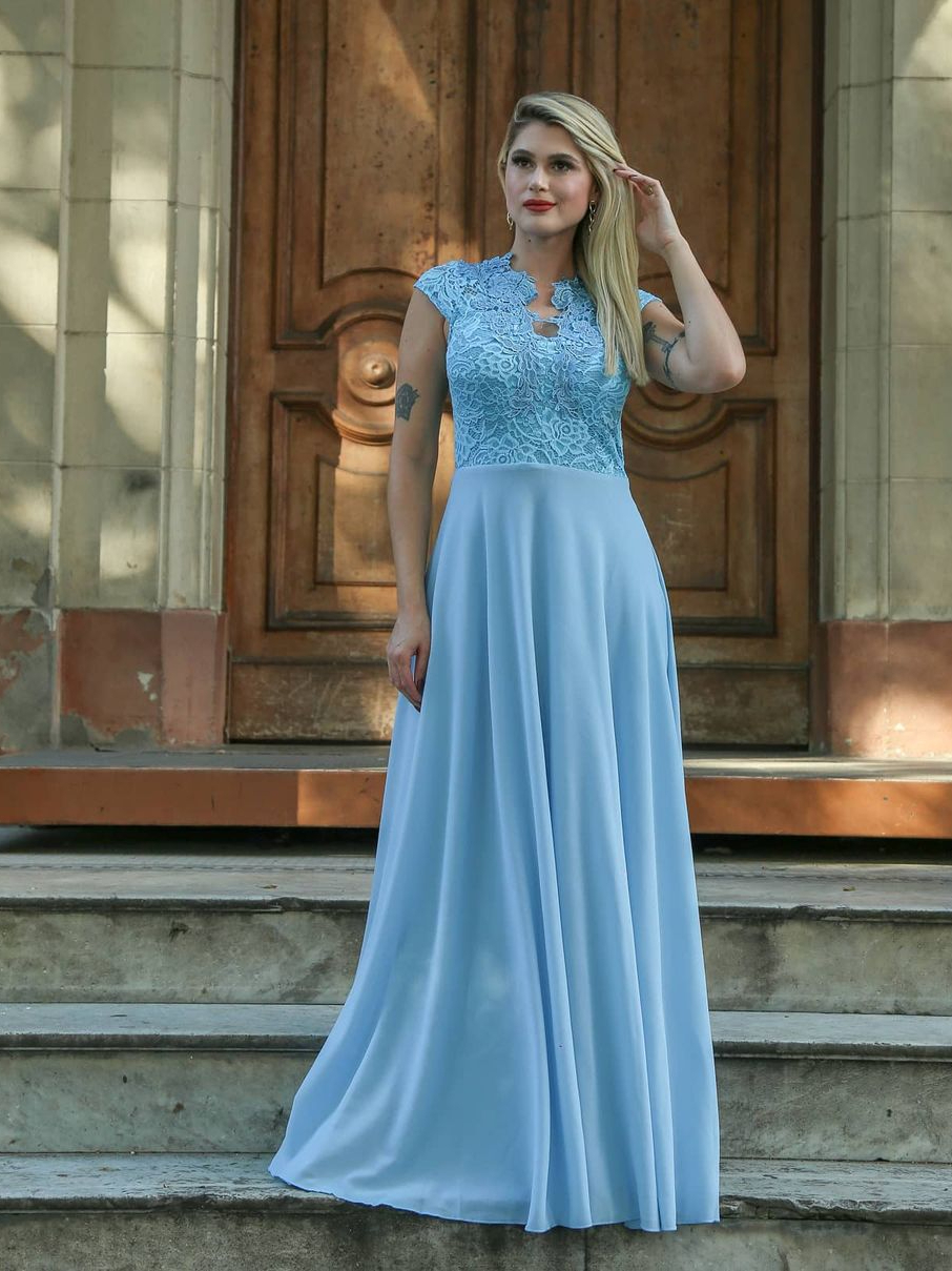 Shop vestido de madrinha de casamento azul Factory Sale Black Friday