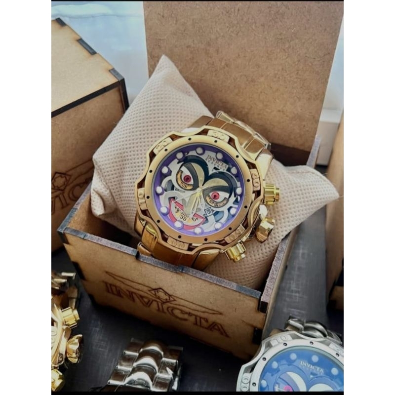 Relógio masculino Coringa Joker Pesado Top Luxo Invicta Grande Pesado + Caixa