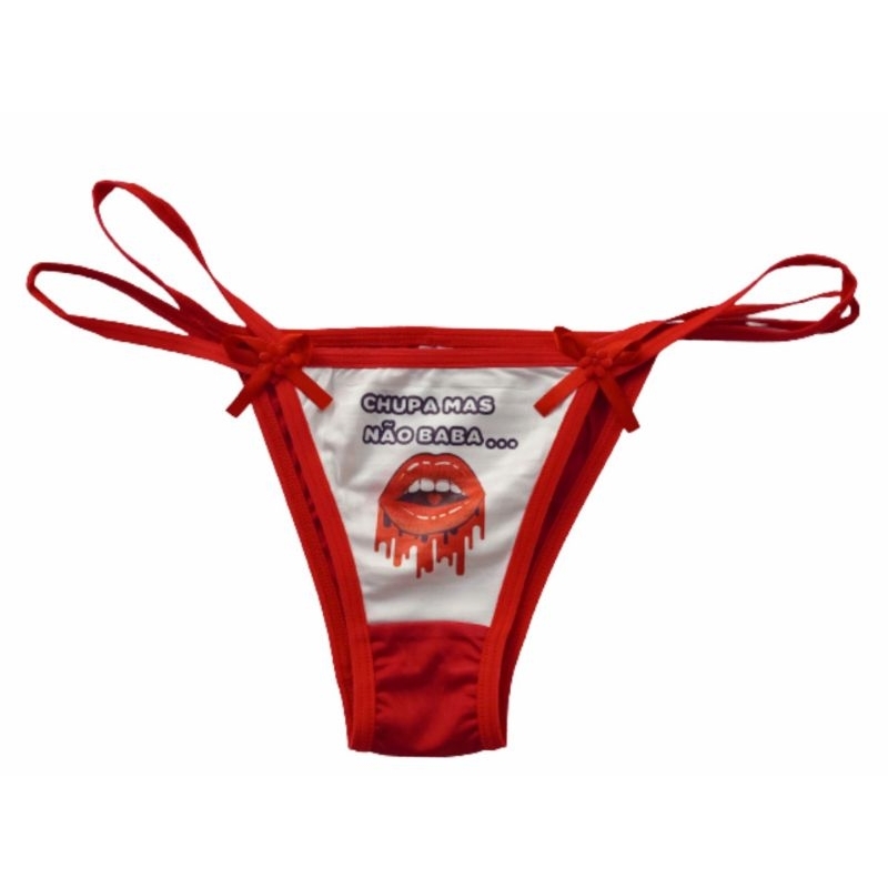 Kit 10 calcinhas tanga sexy string frases picantes e ousadas