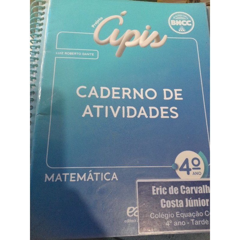 PROJETO APIS MATEMÁTICA 4 ANO FUNDAMENTAL, LUIS ROBERTO DANTE | Shopee ...