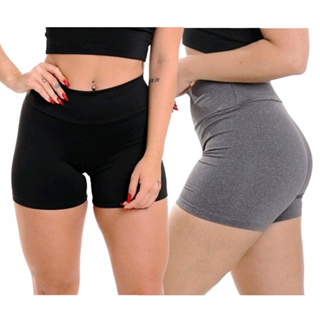 Kit 2 Short Legging Bermuda Academia Meia Coxa Fitness Feminino Casual