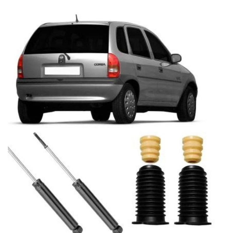 par de amortecedor traseiro + kit Chevrolet corsa
