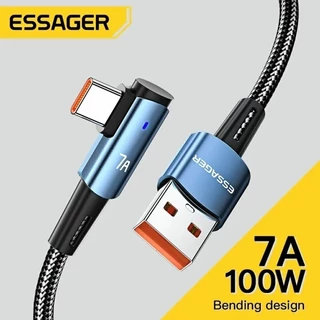 Cabo de celular 90 graus Essager 100w 7A Tipo C 2m