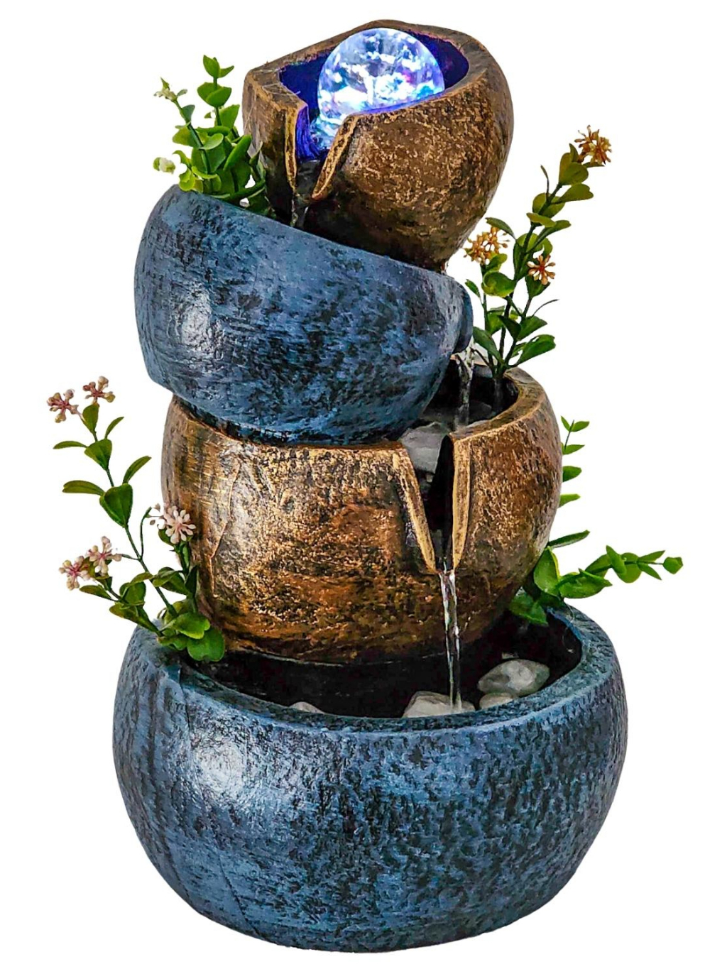 Fonte De Agua Decorativa Chafariz Cascata Veneza Fengshui | Shopee
