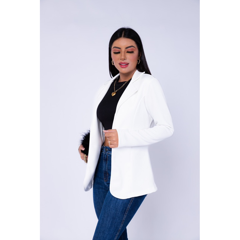 Blazer Casaco de frio Feminino Terninho Alongado ,blaser social no