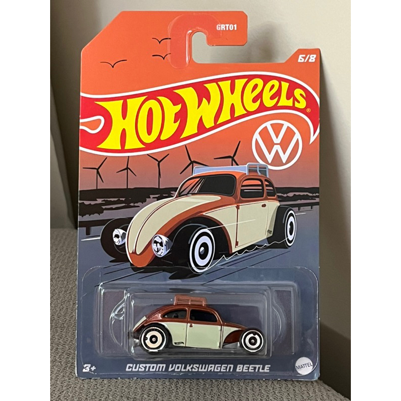 Hot Wheels Custom Volkswagen Beetle Diecast Car - Gray 1:64 Scale Collectible Model