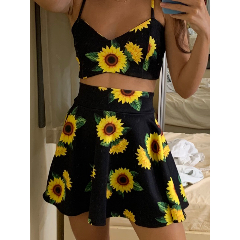 Conjunto de sale roupa de girassol