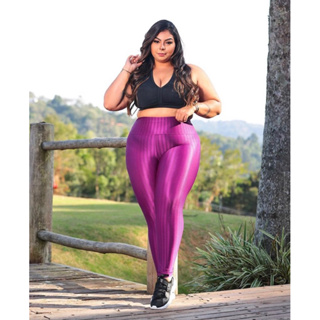 Calça legging plus size feminina Suplex Academia Fitness