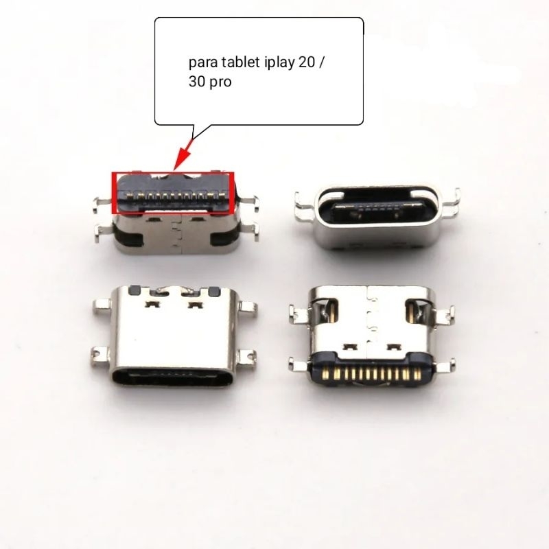 4 peças Conector tipo c Tablet alldocube iplay 20 / 30 pro / 30 / 30s