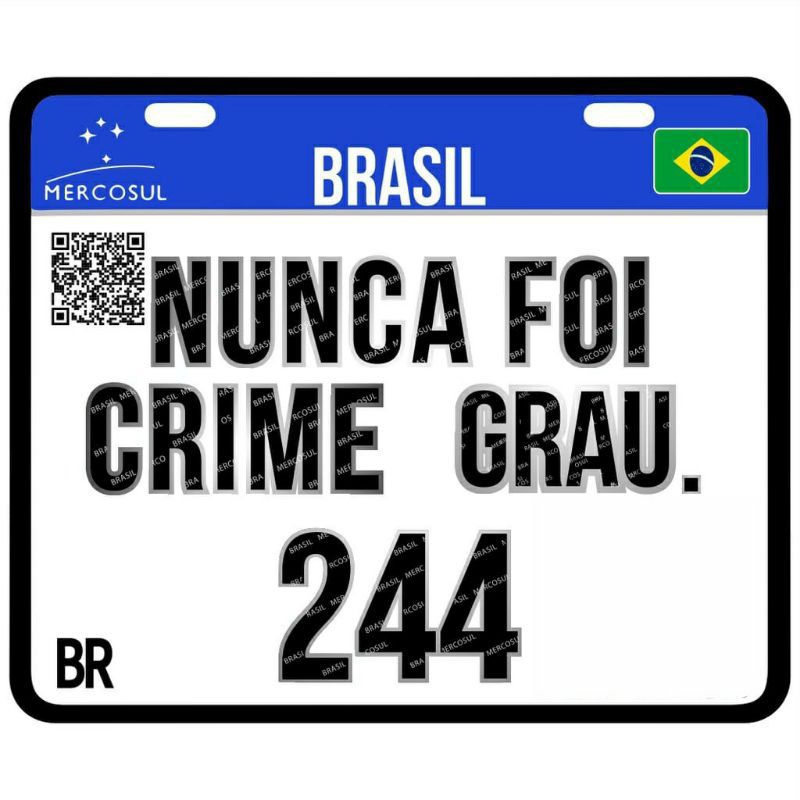 Placa Decorativa Moto Nem Pede 244 Grau