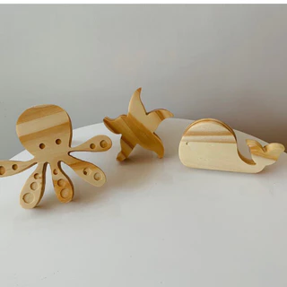 Kit gancho cabideiro infantil fundo do mar