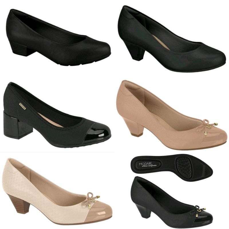 Sapato Scarpin Feminino Modare Ortopédico Conforto