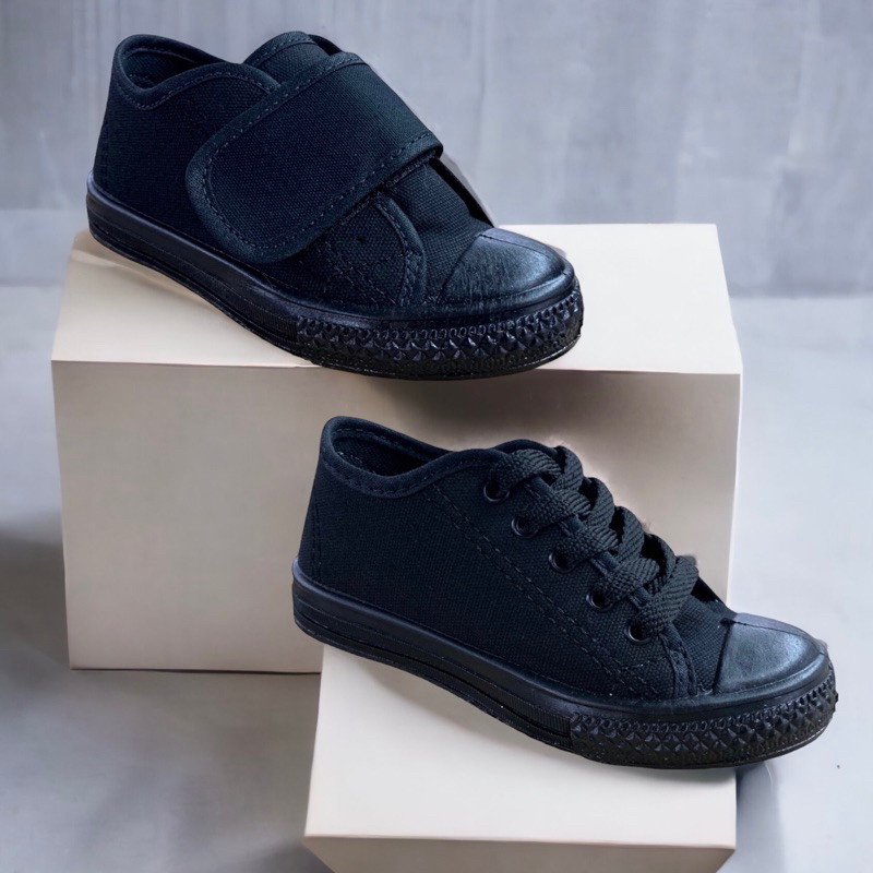 Tênis Escolar Infantil Todo Preto Masculino Feminino Casual Unisex ...