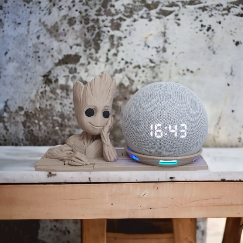 Suporte Alexa Echo Dot 4 e Echo Dot 5 Groot Guardiões da Galáxia Marvel - Presente, decoração criativa, música, som, stand de mesa Amazon