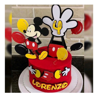 DECORAÇÃO DE BOLO MICKEY CORES C/04 - TOPO DE BOLO MICKEY CORES - RICA  FESTAS