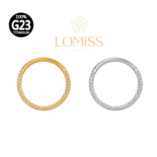 Piercing Conch Daith Septo Rook Nariz Argola Titânio G23 Pvd Detalhe Lateral Lomiss piercing