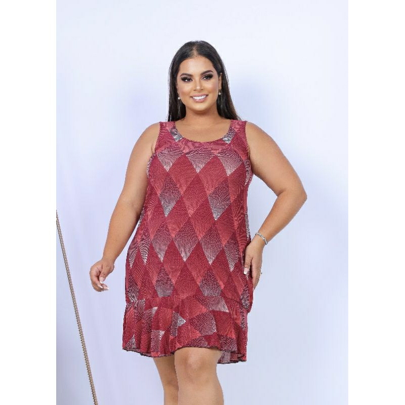 Vestidos Femininos Plus Size Transpassado Soltinho Envio 24h