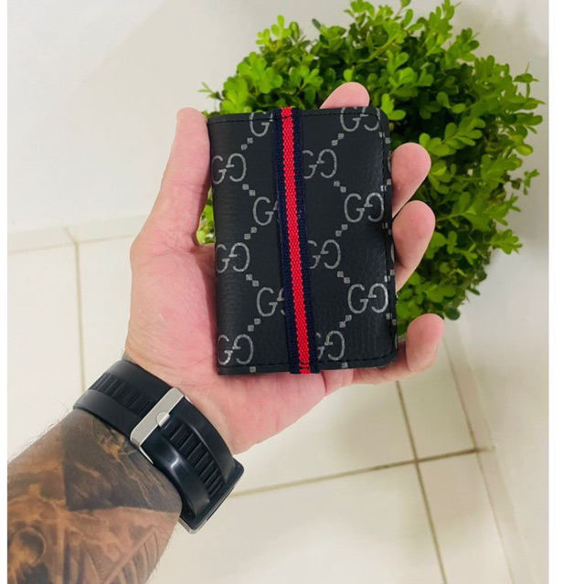 Carteira Masculina Slim Porta Cartoes Grife