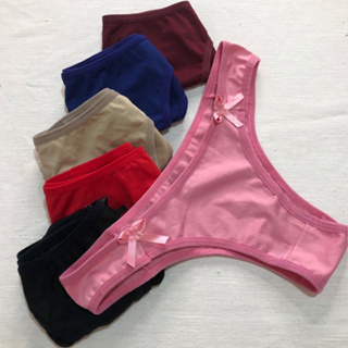 Kit 10 Calcinhas Tanga Asa Delta Conforto Lisa Dois Laços Lisa Microfibra