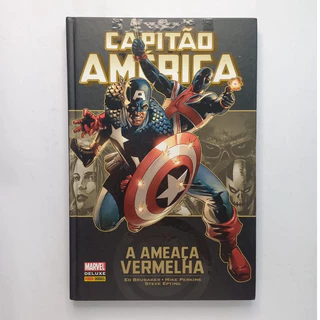 Marvel Deluxe Capitao America A Ameaca Vermelha Editora Panini 2016 Capa Dura Excelente