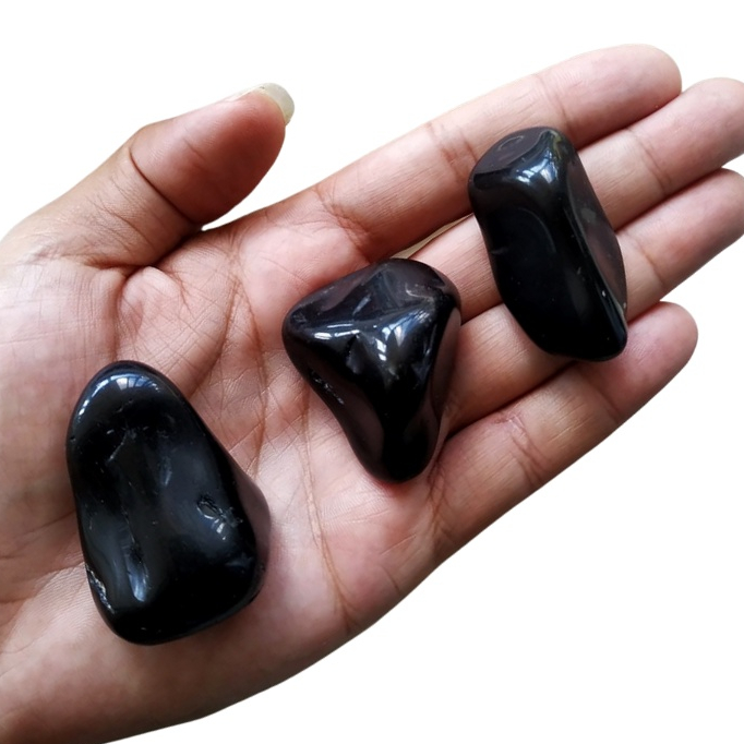 Obsidiana Vidro Vulcanico Natural Rolado