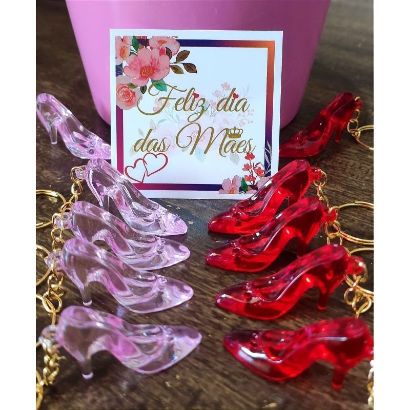 Chaveiros Lembrancinha Sapatinho + Tag Feliz Dia das Mães Mimo Cliente em Oferta na Shopee