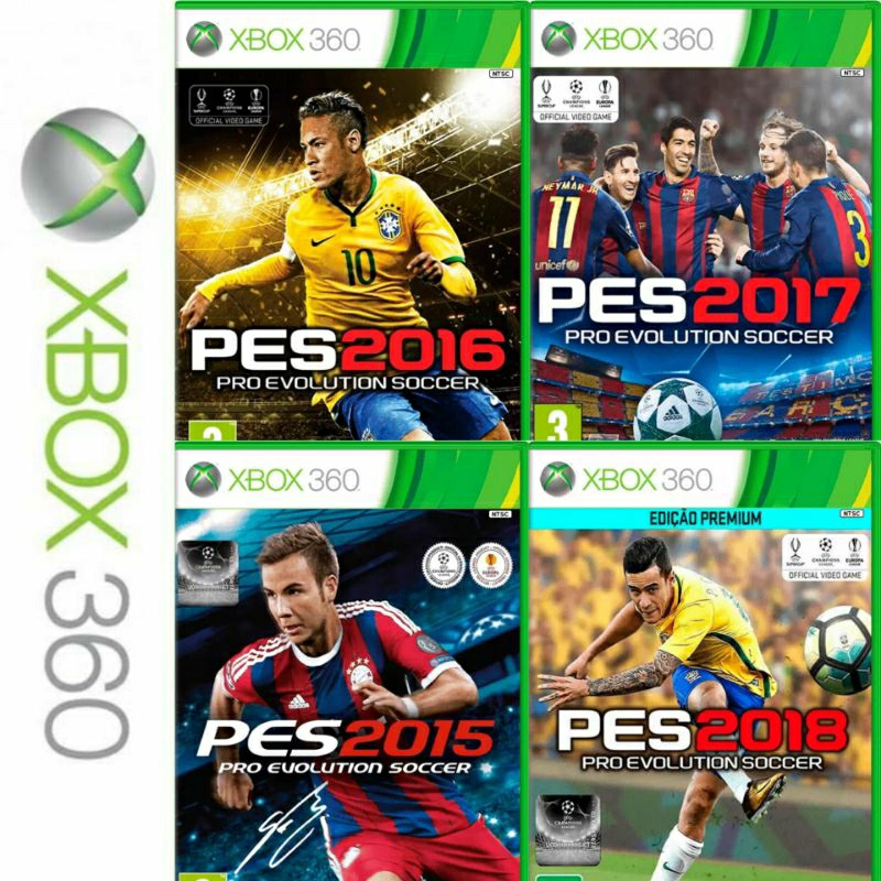 PES Pro Evolution Soccer PES 2015 PES 2016 PES 2017 PES 2018 Jogos de  Futebol Xbox 360 originais Mídia Física