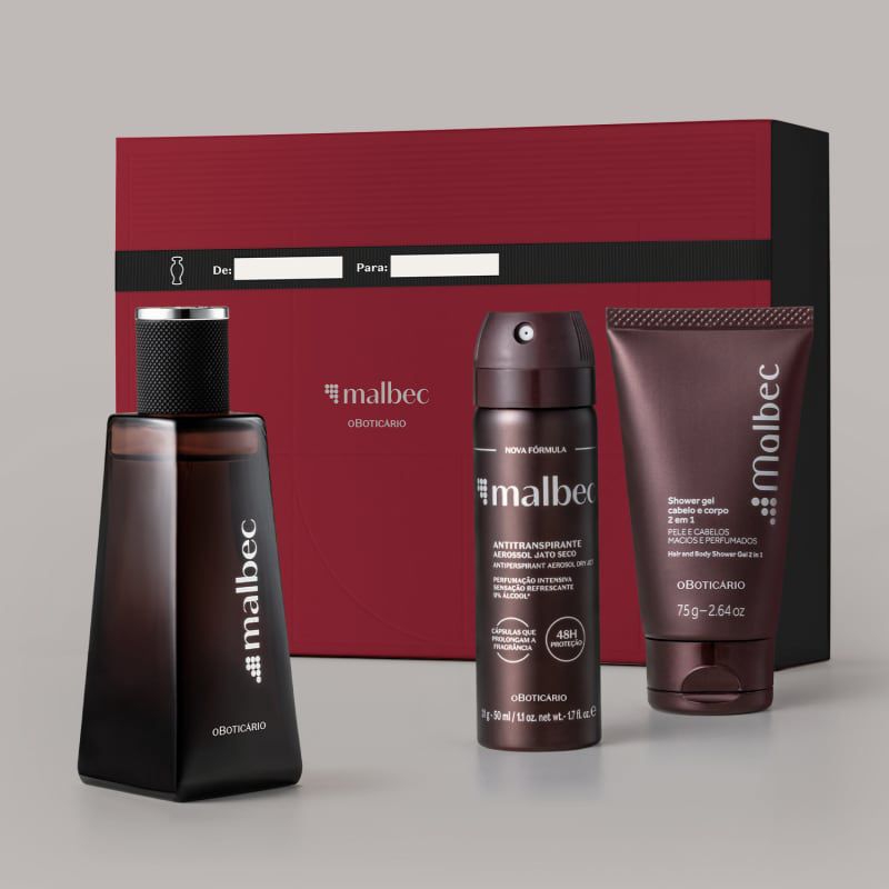 Kit malbec tradicional, boticário | Shopee Brasil