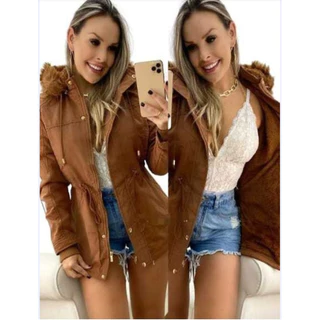 Jaqueta Parka Casaco Forrada Pelucia Feminino i