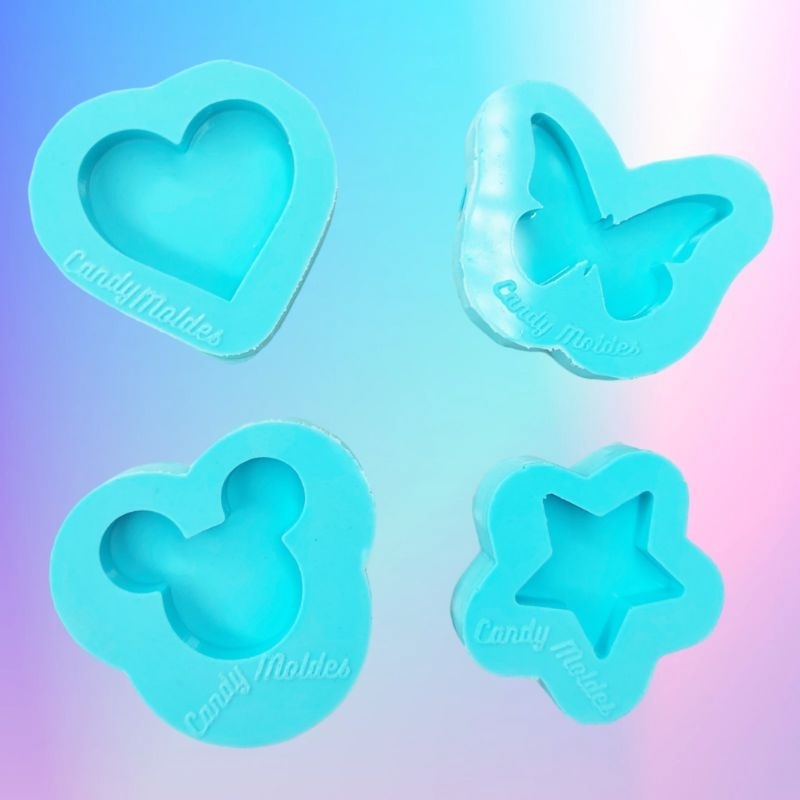 Mini Molde de Silicone Pingente Individual Mickey, Coração, Borboleta, Estrela artesanato resina epóxi