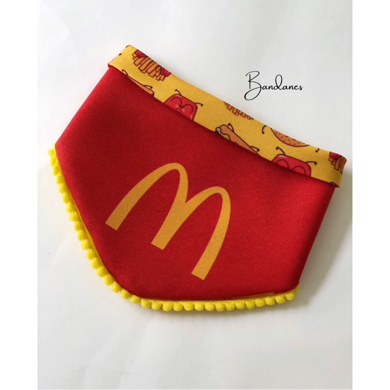 Bandana Pet Dupla Face Arredondada - Mc Donalds, Fast Food, Hamburguer ...