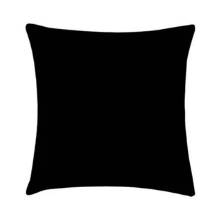 Almofada 35x35 cm na cor preta cheia