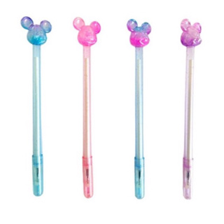 Caneta Gel Fofa Cristal Mickey kawaii escolar Ponta fina 0.4mm Unidade