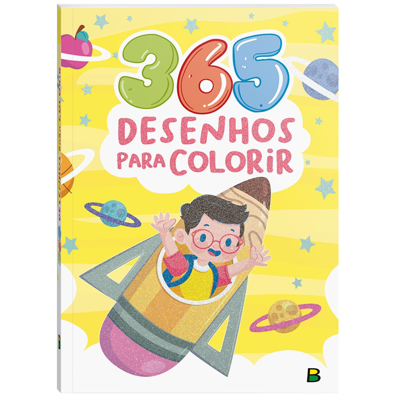 Livro Infantil 365 Desenhos Para Colorir Preto Brasileitura 1144847 -  Papelaria Criativa