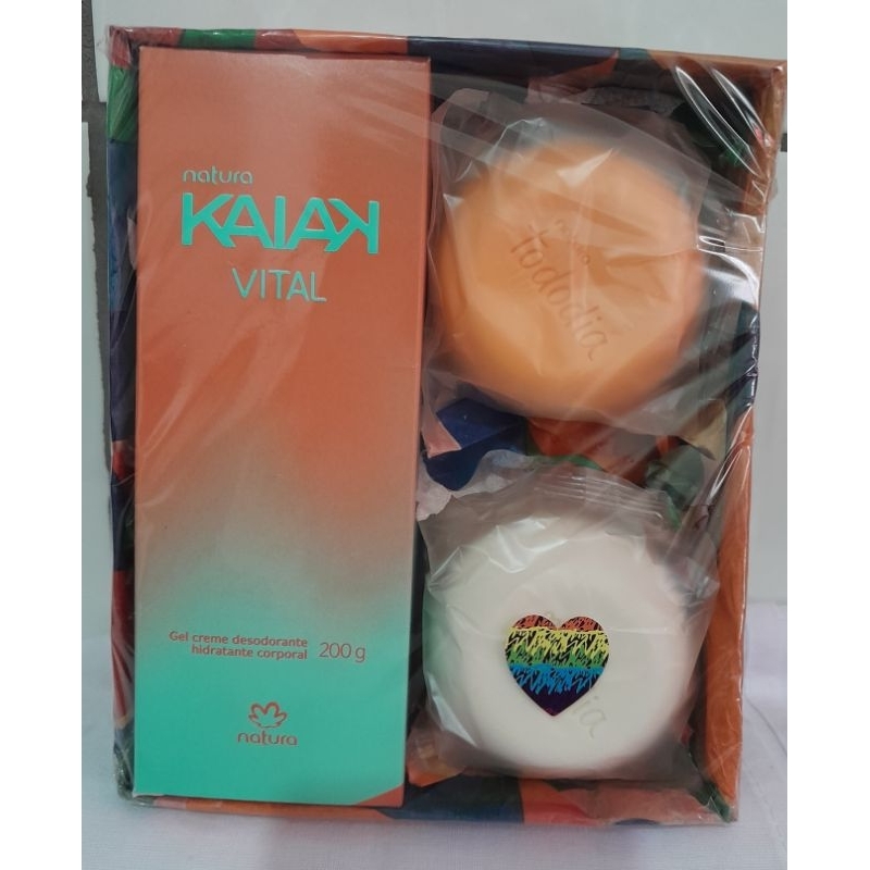 kit 1 creme hidratante corporal kaiak vital 200 ml natura