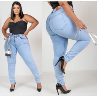 Calça Jeans Plus Size Skinny com elastano tamanhos 46 ao 60 (1003)