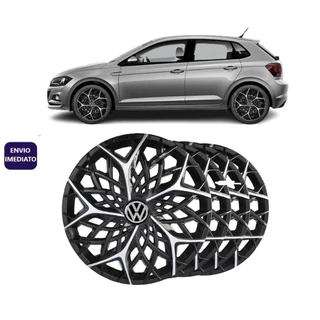 Jogo 4 Carlota Moove Aro 14 Black Silver Vw Polo