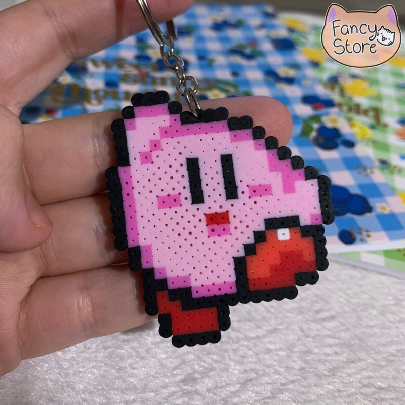 Chaveiro Kirby (Hama Beads/ Perler Beads/ Pixel Art)
