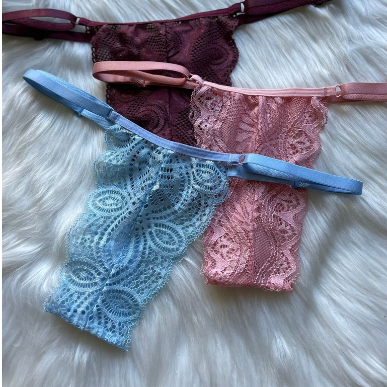 Calcinha de Renda Com Regulagem Lateral Lingerie | Shopee Brasil